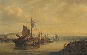 unknow artist A View of Junks on the Pearl River, Germany oil painting artist